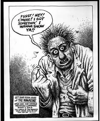 R. CRUMB 1970's WINDOW POSTER Promo MAGAZINE STORE San Francisco - REPRODUCTION  • £8.03