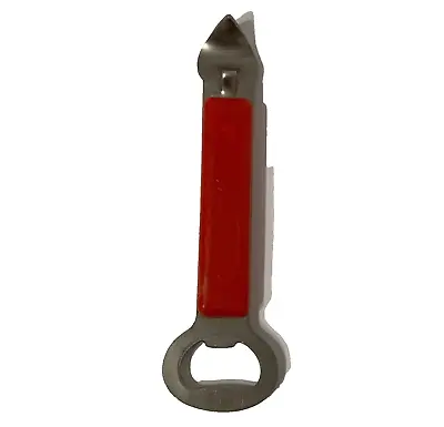 Vintage Red Nevco Soda Pop Glass Bottle Cap Opener 5.5  • $12