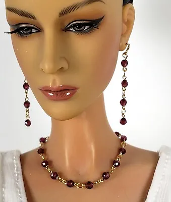 Garnet Jewelry For 16  Fashion Dolls Tonner JamieShow Kingdom Ellowyne And More! • $24