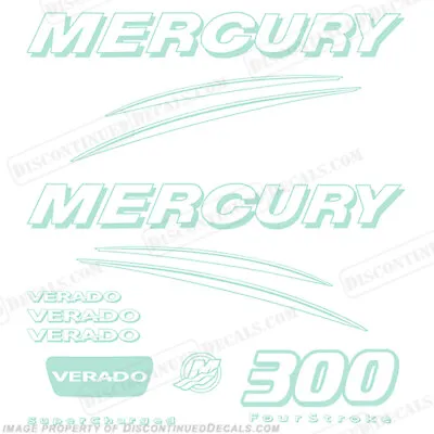 Fits Mercury Verado 300hp Decal Kit - 1 Color - Custom Sea Foam • $119.95