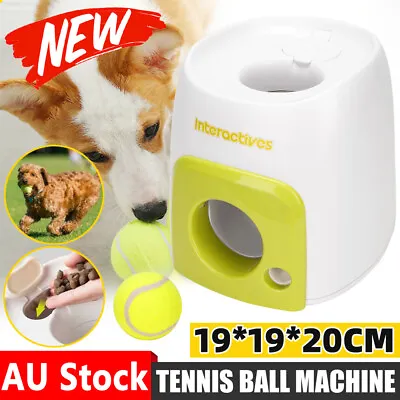 $28.95 • Buy Automatic Tennis Ball Machine Throwing Launcher Interactive Dog Toys Pet Playing