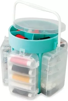 210pc Sewing Kit Set Storage Caddy Box Thread Needles Pins Buttons Deluxe New • £10.20