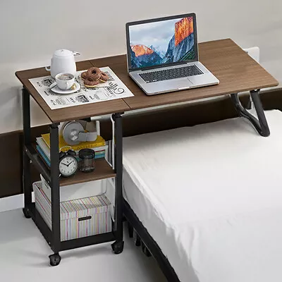 Expandable Over Bed Table Foldable Mobility Aid Adjustable Height Laptop Desk UK • £20.95