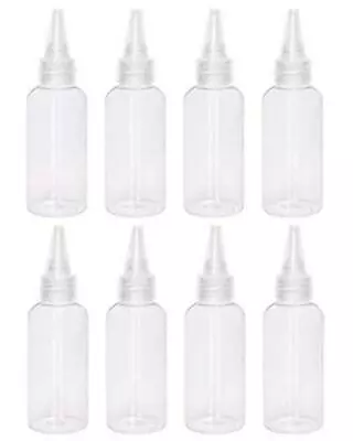 Penta Angel 2oz Plastic Squeeze Bottles 8Pcs Small Clear Empty Squirt Bottle   • $13.24