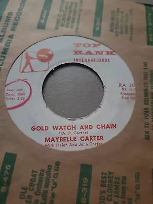 Country 45 Promo Maybelle Carter June Cash Gold Watch Chain B5 • $25