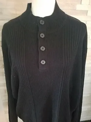 Toscano Firenze Sweater Men's Size XL Navy Blue Mock Turtleneck  • $21.22