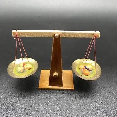 Erzgebirge Easter Wooden Egg Scale Vintage Germany 2” • $24.79