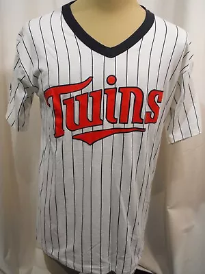 Minnesota Twins #14 Kent Hrbek White Pinstripe Jersey - Vintage SGA - Men's L • $24.95