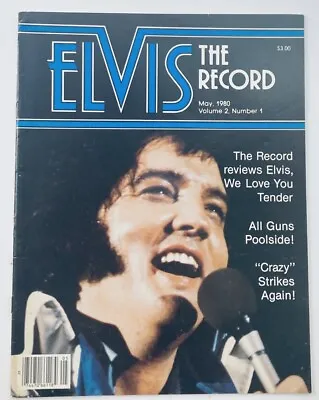 VTG Elvis The Record Magazine May 1980 Vol 2 No. 1 Elvis Presley No Label • $24.95