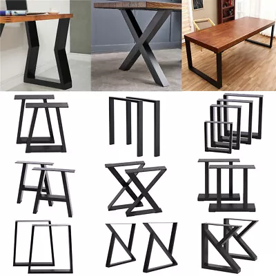 £25.95 • Buy Pair Of Industrial Style Metal Steel Legs Base Frame For Dining Table Desk Bench