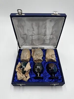 Miniature Silver Played Goblets Lot Of 6 With Carrying Case • £28.90