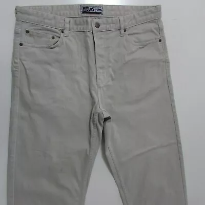 Lee Riders Moleskin Pants Mens Size W38 L34 Slim Fit Light Grey • $16.11