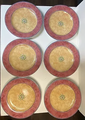 Set Of 6 Sakura Malaga Furio Mesa Salad Plate Sue Zipkin Geometric 8.20” • $29