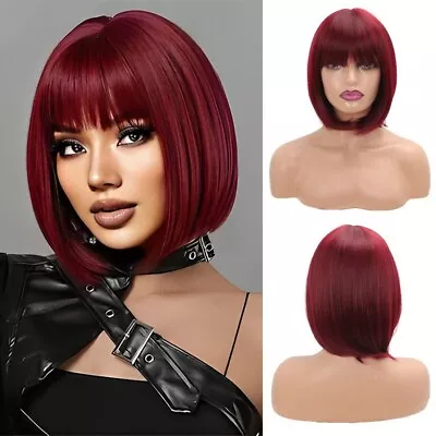 Short Blonde Bob Hair Synthetic Wig Brown Robe Natural Wig • $10.99