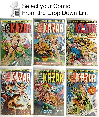 1974-76 KAZAR Marvel Comic Book Set Breakup #1-20  F/VF+  Your Choice • £4.05