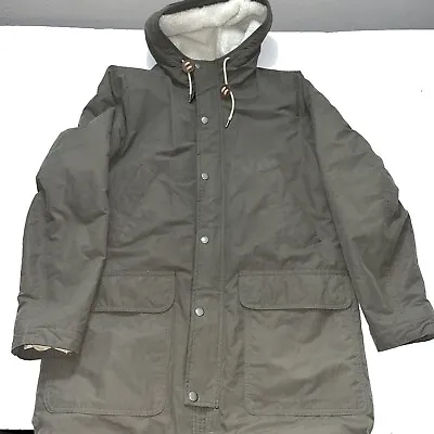 Abercrombie And Fitch Parka Medium Military Green Sherpa Lined Army • $32