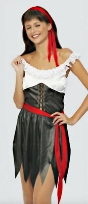 £6.99 • Buy Ladies Sexy Pirate Costume Castaway Wench Buccaneer Fancy Dress Uk 10-14