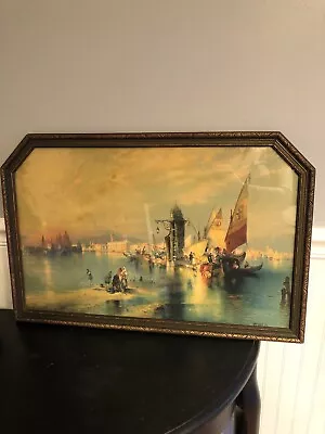 Thomas Moran Framed Painting Art Print Venice Sunset 1898 • $199.99