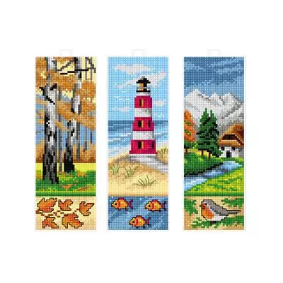 £13.49 • Buy Lighthouse Bookmarks Counted Cross Stitch Kit On Plastic Canvas By Orchidea