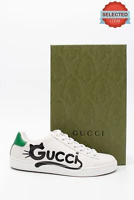 $91.50 • Buy RRP €496 GUCCI Sneakers US7 UK4 EU37 Logo Detail Low Top Lace Up Made In Italy