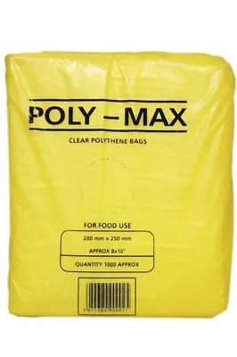 Clear Poly Max Food Freezer Storage Bags For Fruit Vegetable 200G - All Sizes • £26.19