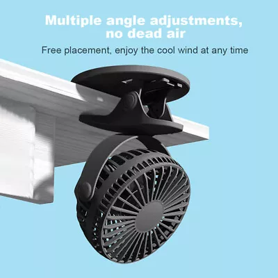 £8.99 • Buy Rechargeable Mini USB Desk Fan Small Quiet 3 Speed Portable Table Desktop Fan