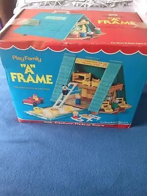 Vintage Fisher Price Play Family A Frame 990 Set With Original Box From 1974 • $200