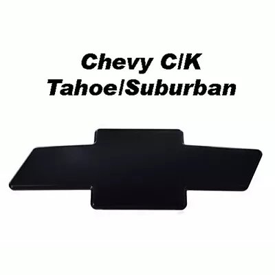 Front Billet Bowtie Grille Emblem 94-00 Chevy C/K Tahoe Suburban Smooth - Black • $90