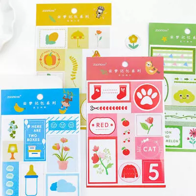 $2.19 • Buy 3pcs X Paper Stickers Stationery Bullet Journal Japanese Style Laptop Gift Diary