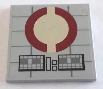 LEGO Light Bluish Gray Tile 6 X6  Dark Red SW Semicircles Pattern (Sticker) • $8.50