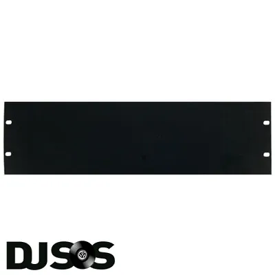 Pulse RPP3 19  Rack Panel 3U Steel Black Metal Plate Flightcase Hardware Blank • £11.03