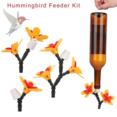Hummingbird Feeder Kit Recycled Bottles Hummingbird Window Feeder Flowers Kits • $18.40