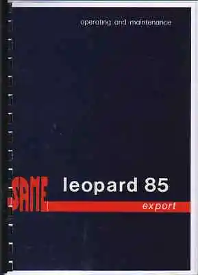 SAME  Leopard 85  Export Tractor Operating And Maintenance Manual Book • £14