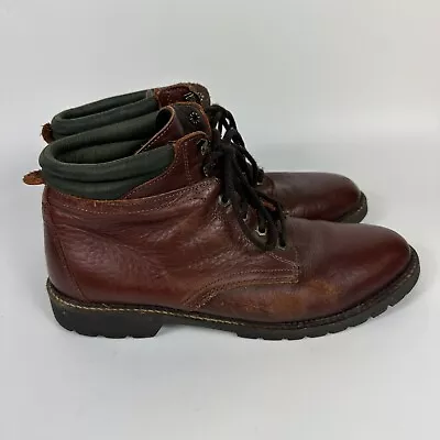 VTG H.S. Trask Brown Leather Ankle Work Hiking Boots Men’s Size 11 USA Gorpcore • $39.99