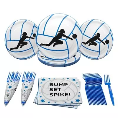 Volleyball Value Party Supplies Pack 60 Pieces For 16 Guests - Volleyball Dec... • $25.14