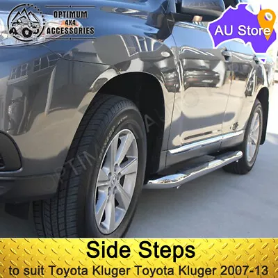 To Suit Toyota Kluger 2007-2013 With Side Steps 3  Running Board Stainless Steel • $296.10