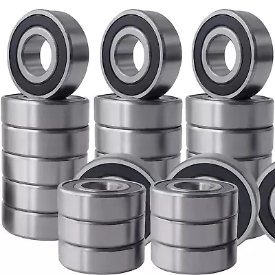 20 PCS R8-2RS 1/2 Inch Bore Double Rubber Sealed Roller Ball Bearing 1/2 X1-1/8 • $18.97