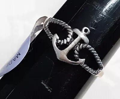 Vintage Sterling Silver 925 Figural Anchor Nautical Ring Size 8.75 Original Tag • $24.99