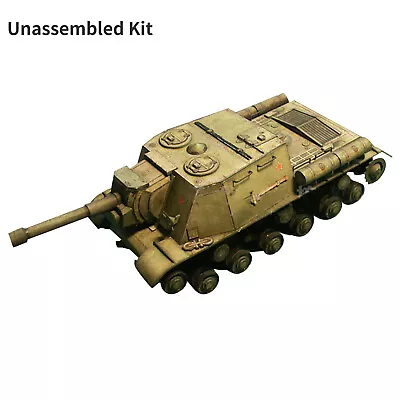 1/35 Unassembled Soviet ISU-152 Heavy Assault Tank Model DIY Military Gifts T • £12.95