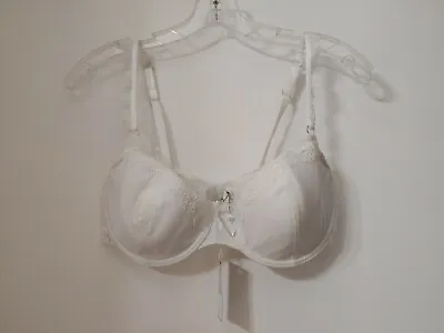 Elle Macpherson Derriere De Soie Operetta Contour Bra White Lace 36D NWT $60 • $36.95