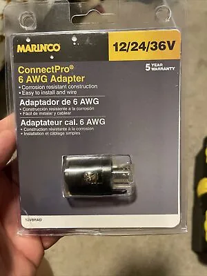 Marinco ConnectPro� 3-Wire Receptacle 6-Gauge Adapter 12VBRAD • $22.99