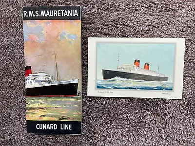 Cunard Line - Rms Mauretania - Brochure & Log Abstract - 1950 • $22.50