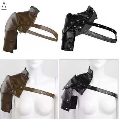 Gothic Steampunk Leather Adjustable Single Shoulder Armor Body Chest Harness • $16.34