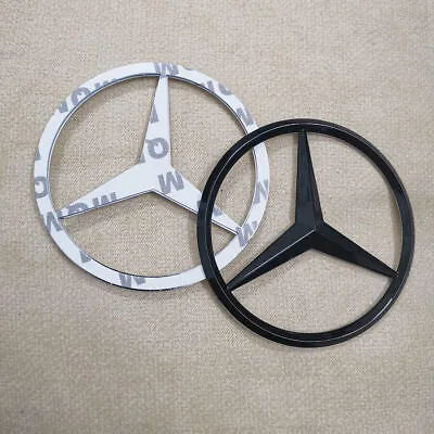 90mm Rear Trunk Emblem Badge Decal Sticker For Mercedes Benz Glossy Black • $9.99