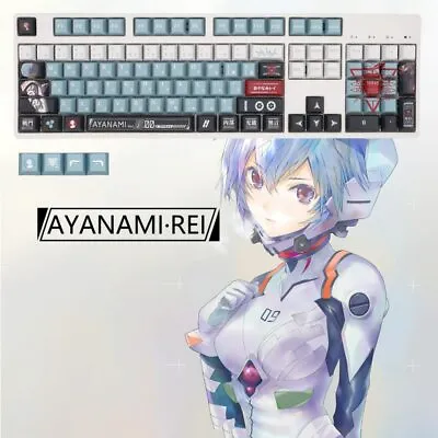 $44.99 • Buy Anime Ayanami Rei Theme Custom Keycap Set For Mechanical Keyboard Waifu