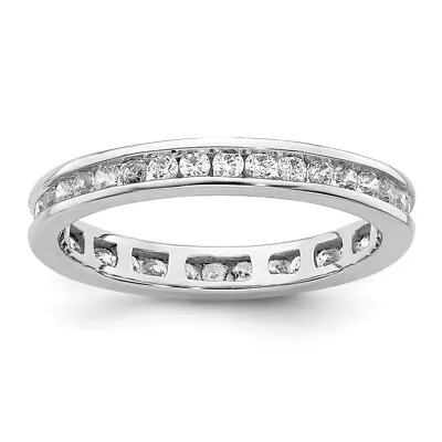 $1746.86 • Buy 14k White Gold Channel-set 1/2 Carat Diamond Complete Eternity Band Ring Size 5
