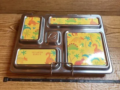 PLANETBOX Rover Stainless Steel Metal 5 Compartments Bento LUNCH BOX Dinosaurs • $26