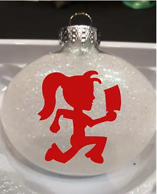 $16.99 • Buy ICP Insane Clown Posse Juggalette Hatchet Girl White Glitter Christmas Ornament 