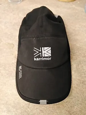 Karrimor Cool Race Cap Hat Black  One Size Adjustable Vgc • £9.58