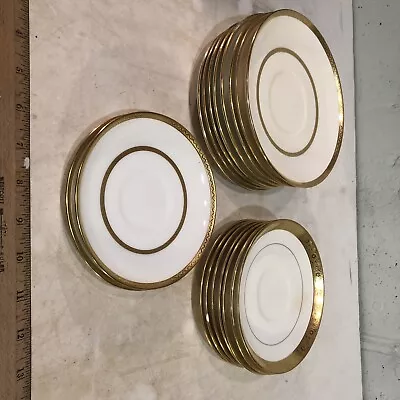 Lot Of 17 Assorted Gold Rimmed Saucers  Minton Gilman Davis Collamore • $49